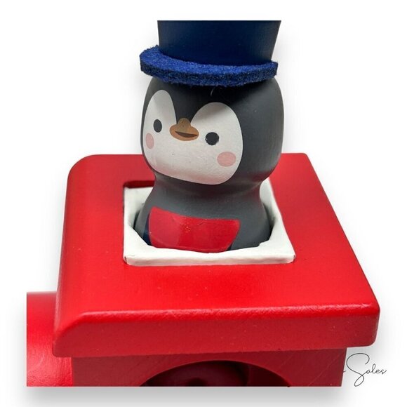 Hearth & Hand Magnolia Toy Train Penguin Conductor Peg Pal‎ 2pc - Christmas 2024 - Picture 9 of 10